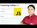HackerRank counting valleys problem JavaScript solution by Subrat Dash