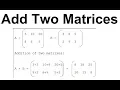 Program to Add Two Matrices C Java Code Examples