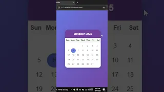 Mini Calendar Using HTML CSS JavaScript Simple JS Project