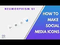 Neumorphism Design Social Media Icons Design Using HTML And CSS