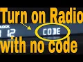 Acura TL Radio Code Instructions