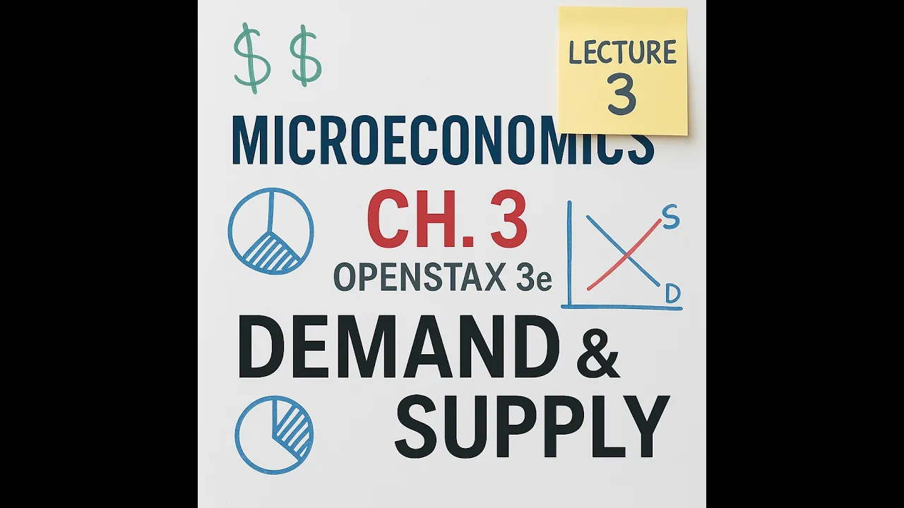 OpenStax Microeconomics Lecture 3: Demand & Supply