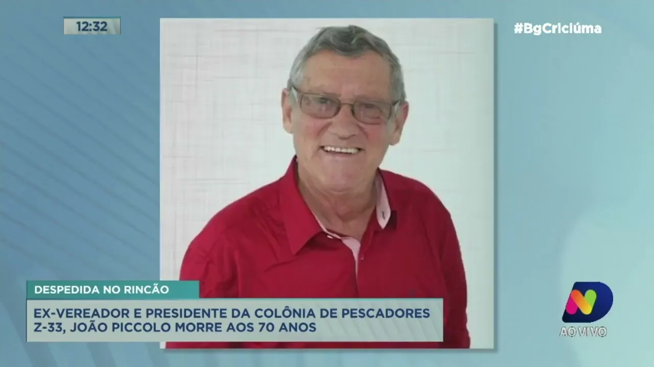 Morre o ex-vereador do Rincão, João Piccolo, aos 70 anos