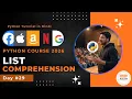 Python List Comprehension Hindi PYTHON COMPLETE COURSE FOR BEGINNERS IN HINDI