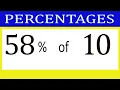 Percentages 58 Percentage of 10