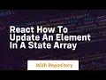 react how to update an element in a state array