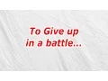 To Give up in a battle CodyCross