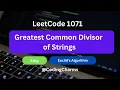 1071 Greatest Common Divisor of Strings Euclid s Algorithm Easy C