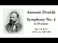 Dvořák: Symphony No. 4 in D minor, Op. 13, B 41 (with Score)