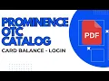 Prominence OTC Catalog Card Balance and Login