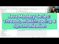 Java Mastery Series Threads Multithreading Synchronization