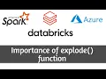 15 How to use explode function on dataframe l Databricks l PySpark l Azure