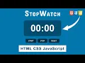 Build StopWatch Using JavaScript StopWatch Web App