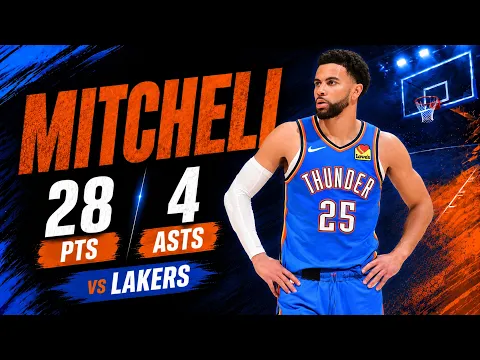 Ajay Mitchell 28 pts 4 asts vs Lakers 2026 PO G4 - YouTube thumbnail