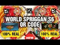 WORLD SPRIGGAN S6 QR CODE WORLD SPRYZEN S6 RAREST NEWEST QR CODES BEYBLADE BURST APP