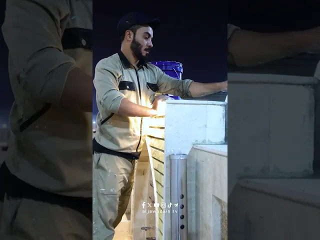 ⁣ملاكات قسم الشؤون الهندسية تنجز مشروع مشربيات الماء في صحن الإمامين الحسنين عليهما السلام