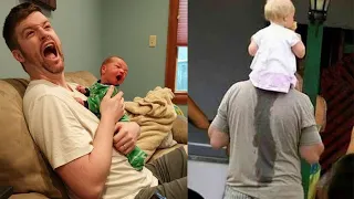 موت ضحك اطفال مع ابوهم لقطات مضحكة ضحك حتا الموت اتحداك ما تضحك 