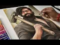 KGF Chapter 2,  Yash Drawing,  Oil pastel Drawing  ( Part - 3 )
