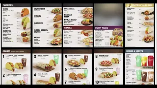 Taco Bell Menu screen