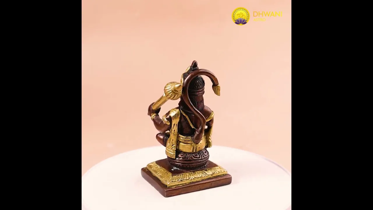 Divine Ram Bhakt Hanuman Idol - Pure Brass Metal