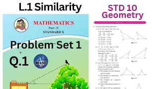 Problem Set-1 Q 1 Similarity Class 10th Maths Geometry