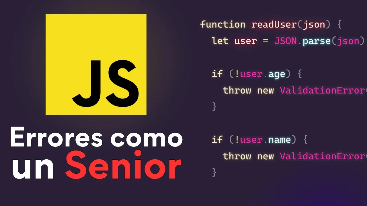 ¡Maneja los errores de JavaScript como un senior!