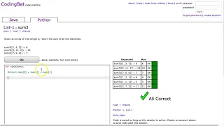 Codingbat - sum3 Python