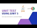Unit Tests using JUnit5 IntelliJ Java JUnit5