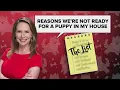 The List Reasons we re not ready for a puppy according to Sarah Jindra