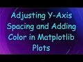 Adjusting Y-Axis Spacing and Adding Color in Matplotlib Plots