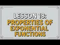 MCR3U Grade 11 Functions - Lesson 18 3 4 Properties of Exponential Functions