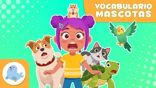 Vocabulario de MASCOTAS para niños 🐶🐱🐠 Perro, gato, tortuga, hámster, pájaro y pez