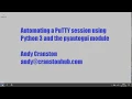 Automating a PuTTY session with Python 3 and pyautogui
