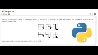 Project Euler 15 Lattice Paths Python