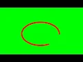 Red circle green screen