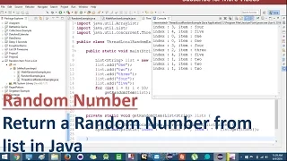 Return a Random item from a list in Java Team MAST