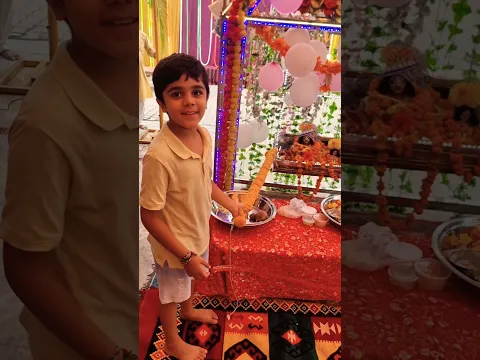 Keshav aur jivika ne jhulaya kanha ji ko🥰🙏#shorts#krishna