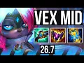 VEX vs AKALI MID 51K damage Good KDA 14 KR Master 26 7