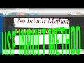 Pattern Matching in JAVA use String Method without Using String Method JAVA Programs