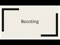 Boosting Machine Learning INF8245E Lecture-9 Part-1