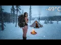Lagu Girl Solo Camping 🌊 Surviving The Winter Wilderness By The River | Relaxing Camping