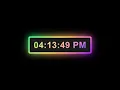 Digital Clock with Colorful Glowing Effect using HTML CSS JavaScript