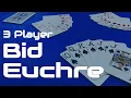 How to Play 3 Player Euchre - a trick taking card game