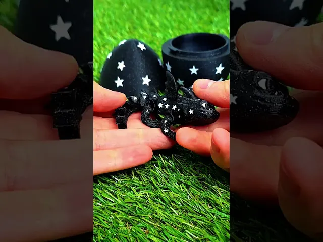 Galactic Starlight Dragon / Little Articulated Fidget Toy / Keychain video thumbnail