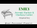 Download Lagu Emily - Jeremy Zucker \u0026 Chelsea Cutler (Original Key Karaoke) - Piano Instrumental Cover