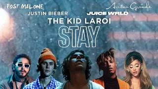 the kid laroi justin bieber stay feat juice wrld post malone u0026 ariana grande remix 