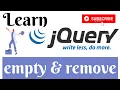 jQuery Lecture - 21 Empty Remove Method Tutorial in Hindi Urdu