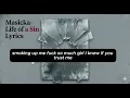Masicka - Life of Sin Lyrics #masicka  #lyricsvideo