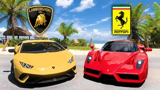 Forza, but it's Lamborghini vs Ferrari
