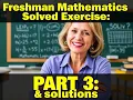 Freshman Mathematics Solved Exercise PART 3 Mathematical Logic